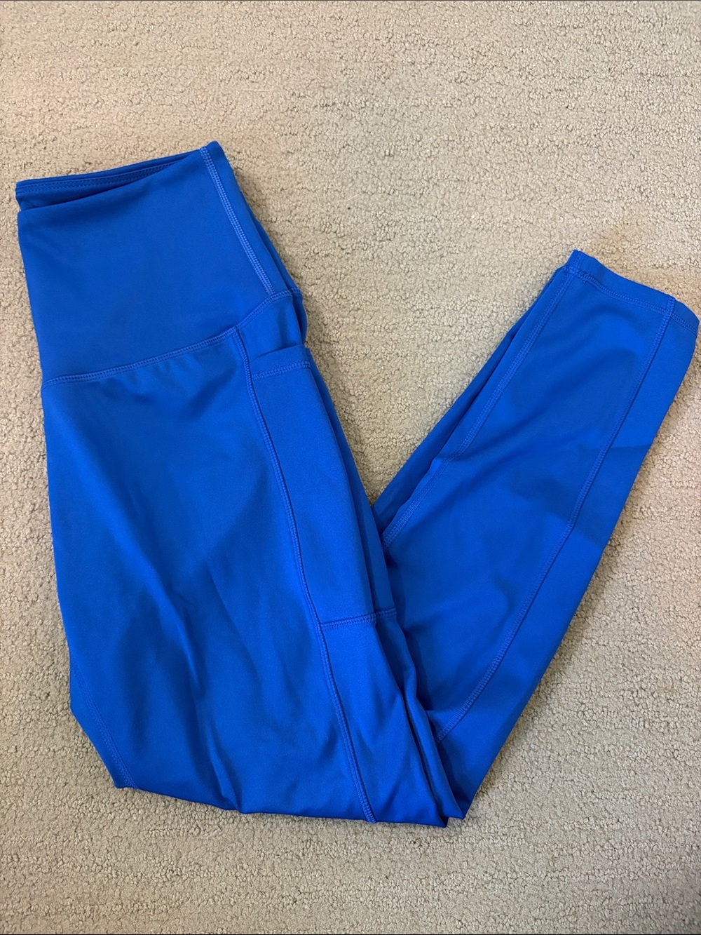 Blue High-Waist Leggings